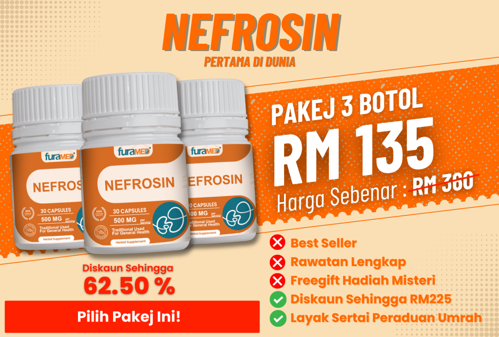3 Botol Nefrosin Percuma 1 Botol Qudrat 40+