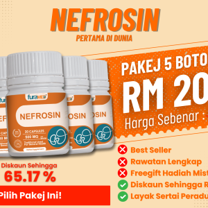 5 Botol Nefrosin Percuma 2 Botol Qudrat 40+