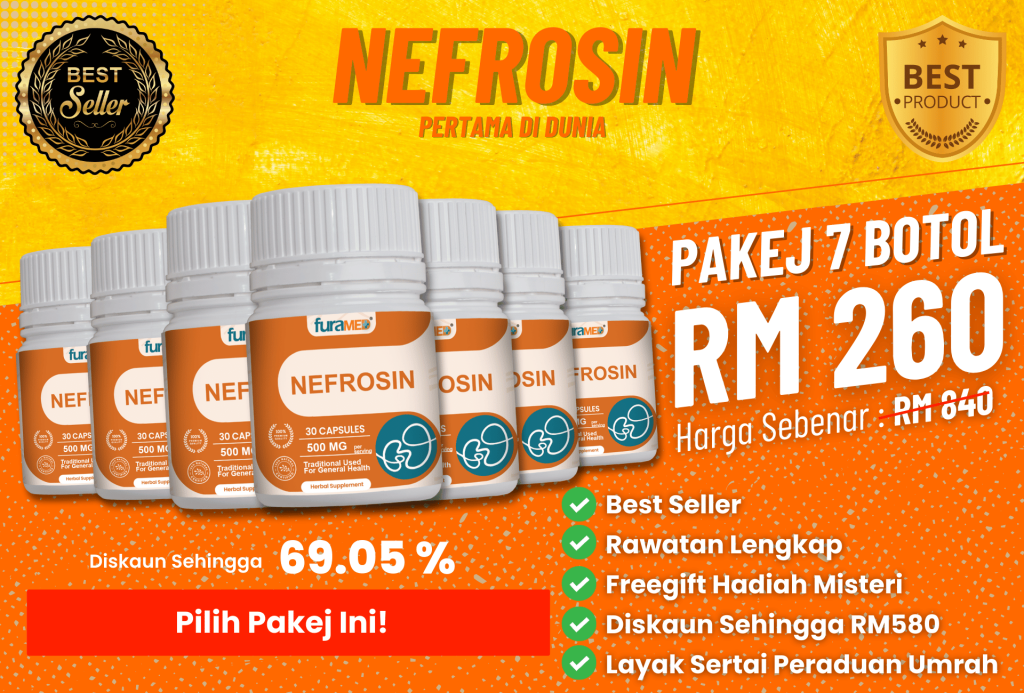 7 Botol Nefrosin Percuma 2 Botol Qudrat 40+