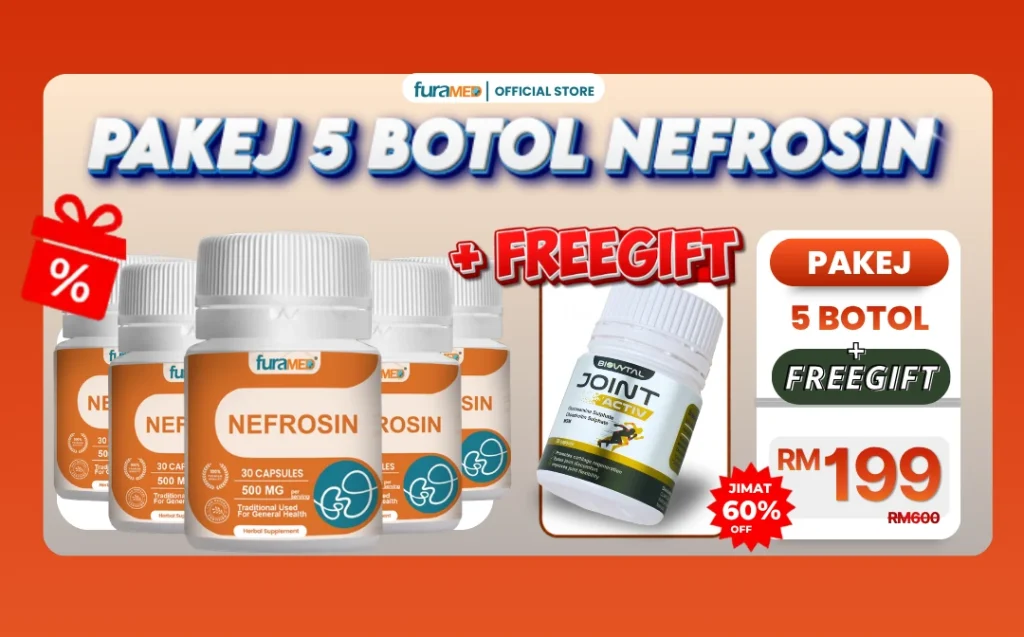 5 Botol Nefrosin + 1 Botol Joint Active [FREEGIFT]