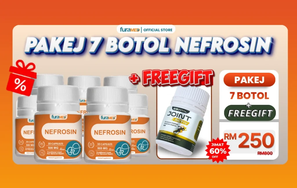 7 Botol Nefrosin + 1 Botol Joint Active [FREEGIFT]
